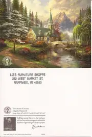 Thomas Kinkade,"DOGWOOD CHAPEL" Two (2) Postcards , NEW