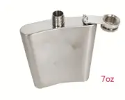 TECHTONGDA® Alcohol Pocket Flask with Portable Funnel 7oz Capacity Stainless