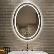 Wisfor Bathroom Vanity Mirror 20"Wx28"H Large Oval Frameless Anti-Fog Wall