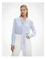 [Witchery] Soft Tie Shirt in Cornflower Blue