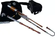Uilleann Pipes in D - Half Set with a 3 Key Chanter - Indian Cocobolo (C1)