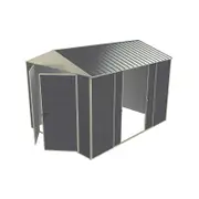 Build-a-Shed 2.3 x 3.0 x 2.3m Gable Double Sliding Side Door Shed - Grey