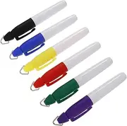Totority 6Pcs Golf Ball Marker Pen Set Ergonomic Mini Marking Tools with Ring for Alignments and Outdoor Activities for Golf Enthusiasts