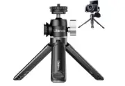 Mini Camera Tripod with 360° Ball Head & Cold Shoe Extendable Small Self Stick