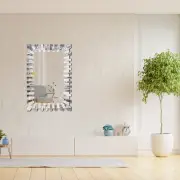 Rectangular Frameless Mirror 80x120 cm Bedroom Lounge Bathroom Wall Décor Piece