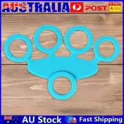 3PCS 5 Finger Hand Grip Band Elastic Silicone for Gym Fitness Training (Blue) AU