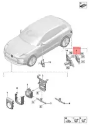 Genuine PORSCHE Macan Control Unit For Lane Change Assist Master 95B907566B
