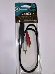 RadioShack 1Ft Y-Cable Shielded - Dual RCA Phono Male To 1/4" Stereo Female