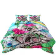 Colorful Kids Animal Best Buddies Koalas Coverlet