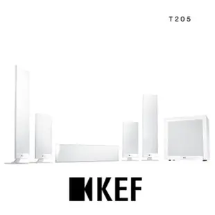 英國 KEF T205 家庭影院揚聲器系統 白色 公司貨
