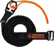 Kids Ride Shotgun - Quick Fit Kids MTB Tow Rope Black | Child Bike Stretch Bungee Cord Pull Behind Attachment | Compatible with All Mountain Bikes | Safe to Tow Adults and Kids | Load Rating 500lb