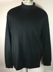 Authentic Belstaff Freedom 503 Turtle Neck Black Shirt Long Sleeves EU Size S