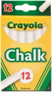 Crayola Chalk, White Colors 12-Count Draws, Write Smooth Clean lines