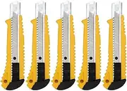 Heavy Duty Box Cutter Pack Snap Off Retractable Blade Long Last Hand Craft Tool - Easy to Carry