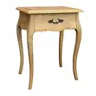 French Provincial Bedroom Bedside Table Cabinet One Drawer Natural Oak