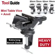 50/60/70/80 mm HD 360º Swivel Portable Table Bench Vice Clamp Mini Vise Anvil
