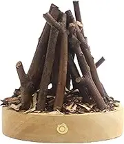 Fire Lamp, Campfire Night Light, Touch Control Lamp, Faux Fire Logs, Led Fire Pit Lamp with Touch Control Safe, Clean, and Energy-Efficient for Adjustable Brightness and Christmas Ambiance