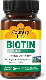 Country Life Biotin 1000 mcg -100 Tablets