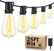 25FT Outdoor String Lights, Patio Lights, Outdoor Lighting