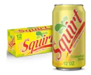 Squirt Caffeine Free Grapefruit Soda Pop, 12 fl oz, 12 Pack Cans