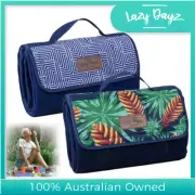 Lazy Dayz Picnic Mat Large Waterproof Blanket Outdoor Camping Beach Fleece Rug