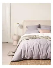 [Aura Home] Chambray Fringe Bedlinen Collection in Lilac