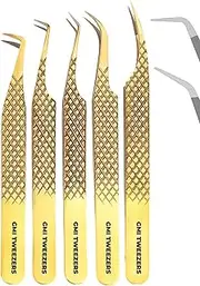 Fiber Tip Lash Tweezers For Eyelash Extension Tweezers Professional