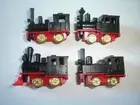 OLD BLACK STEAM ENGINES MODEL TRAINS SET 1:160 N - KINDER SURPRISE LOCOMOTIVES