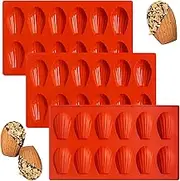 Wilewir 3Pcs Madeleine Pan,12-Well Madeleine Mold Makes 12 Madeleine Cookies,Nonstick Tea Cake Pan for Madeleines,Cakelet Pan,Madeline Pans for Baking