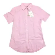 RM Williams NICOLE Shirt Short Sleeve Pink Daisy Print Button Up Size 8 NEW