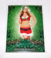 2014 Benchwarmer JENNIFER ENGLAND Holiday #56 Green Foil Variant/3 DODGEBALL Hot