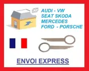 2 Key Tools Extraction Car Radio Removal Tools for Audi VW Mercedes