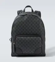[Gucci] Gucci GG Canvas leather-trimmed backpack