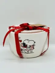 Rae Dunn Peanuts Snoopy Measuring Cups Valentine's Day Hearts Pink Red