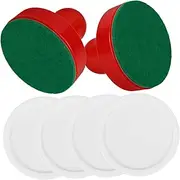 DINHEAROM 1Set Ice Hockey Paddles and Pucks Replacement Accessories for Indoor Game Table Durable with Balls and Felt Pads for Family Fun Activities