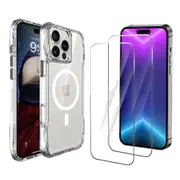 iCoverLover For iPhone 16 Pro Max Case Compatible with MagSafe + 2X Screen Protector