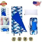 Comfortable Roll-Up Nap Mat with Pillow for Kids - Travel-Friendly, 50 x 20 in.