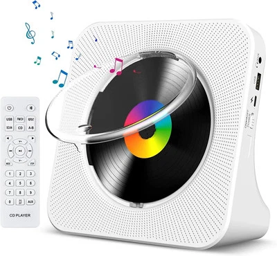 Gueray CD Player Portable Bluetooth Desktop CD Player for Home with Timer Bui...