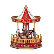 Large Carousel Electric Music Glowing Christmas Ornaments Gift Decorations