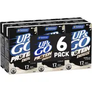 Up&Go Protein Energize Liquid Breakfast Vanilla 250mL x 6 pack