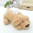 Dog Cartoon Tissue Box Brown White Grey Tissue Case Cover Car