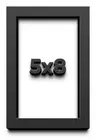 5x8 IN Shadow Box Frame Black | 2 Inches Deep Real Wood Contemporary Shadowbox D