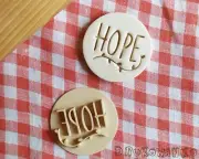 Hope Stamp Embosser Cookie Cutter Pastry Fondant Dough Biscuit