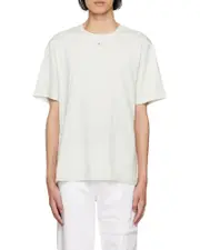 round-neck cotton T-shirt S Chalk