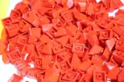 10 Lego Red, Slope 2x2 Double Convex Corner inv 297