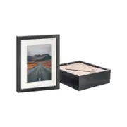 Nicola Spring Photo Frames with 5" x 7" Mount - 8" x 10" - Black - Pack of 5