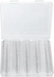 Canbe 100PCS Australian Coin Collection Round Storage Cases Capsules Holder Album Book