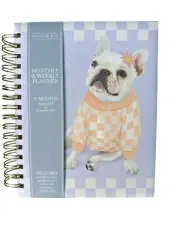 Molly and Rex 2024 2025 Planner 17 Month Monthly/Weekly Layout Stickers Frenchie