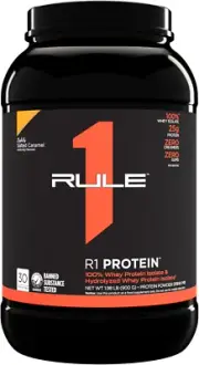 R1 Whey Protein Isolate & Hydrolysate, Lightly Salted Caramel, 1.98 Lb