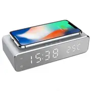 Led Display Wireless Charger Desk Bedside Table Alarm Clock Chargers & Cradles